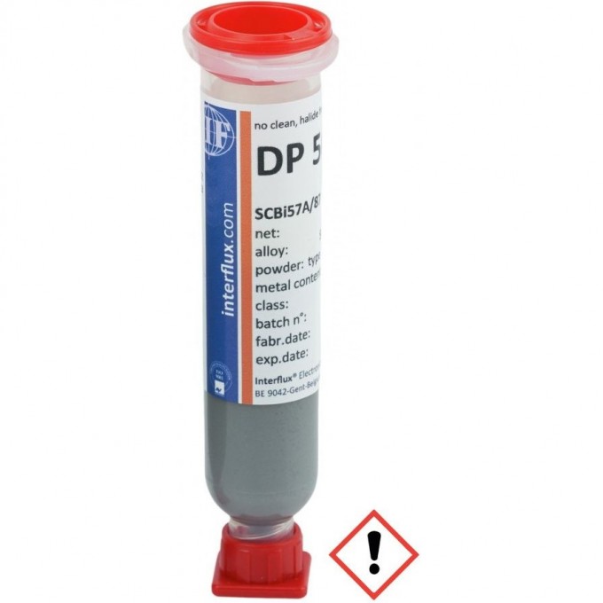 Паяльная паста бессвинцовая безотмывочная INTERFLUX DP5600 10 см³ IFLPT4-010DP56
